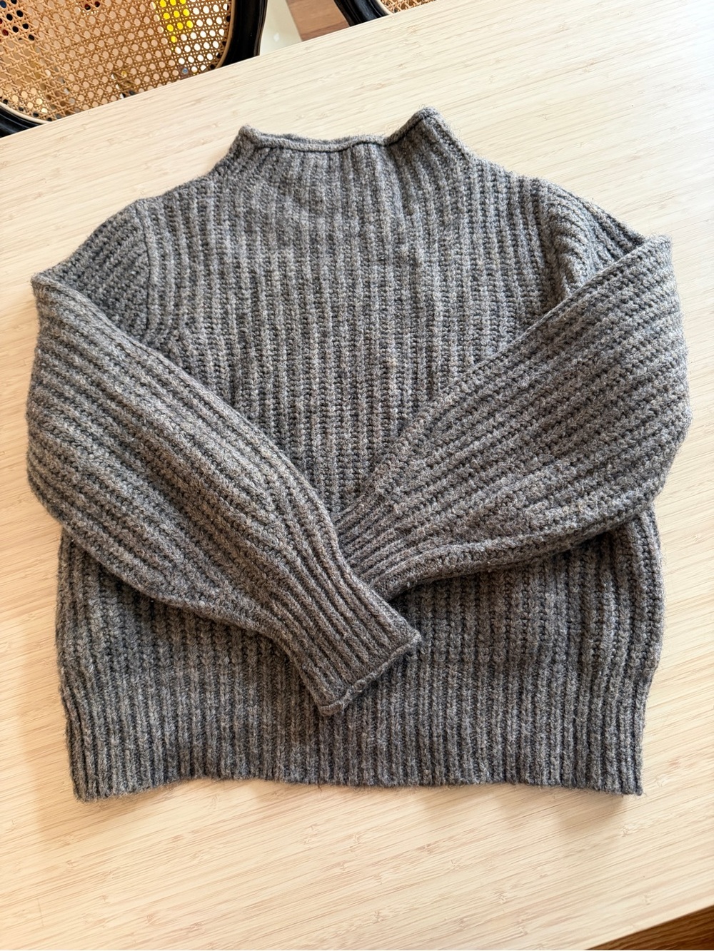 Madewell Cozy Ribbed Mock Neck Sweater - brown - Picture 3 of 3